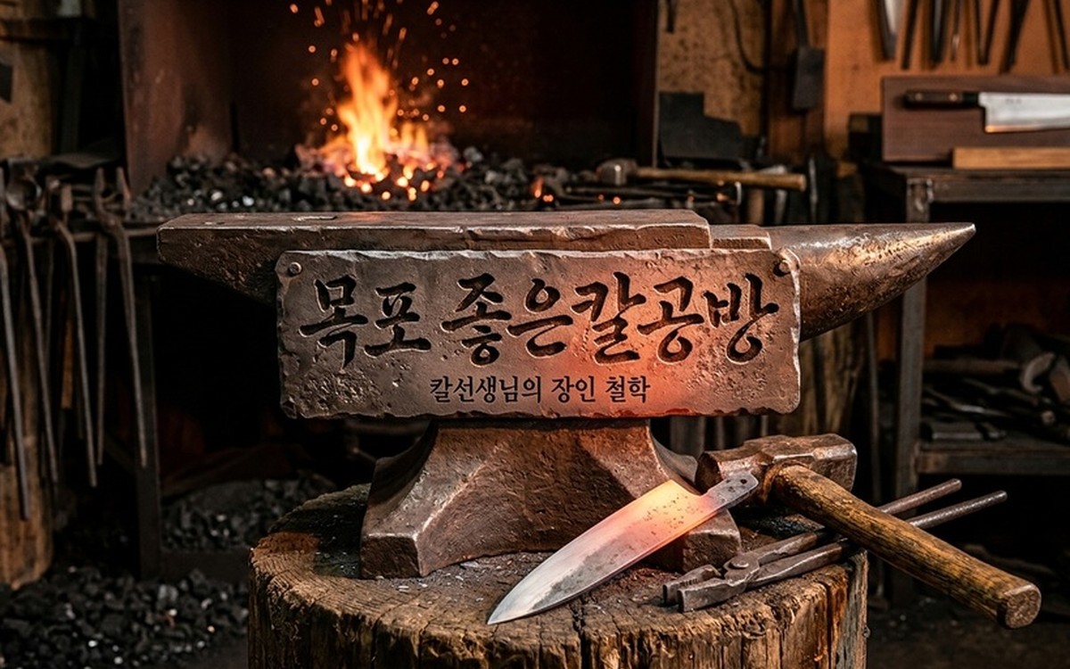 목포좋은칼공방 실제 작업 현장